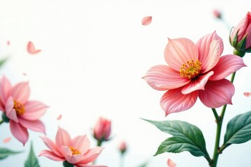 Delicate, small-scale floral print on white background, pretty, art