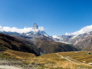 Image of the famous mountain called Matterhorn or Cervino