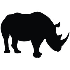 rhino silhouette vector