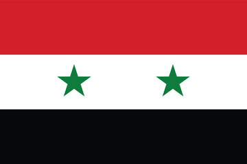 Syria Flag Vector Clipart Illustration - High-Quality Graphic Design of the Syrian National Flag, Symbol of Syria, Patriotic Emblem, Digital Artwork, Editable EPS and AI File for Creative Projects