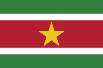 High-Quality Suriname Flag Vector Clipart Illustration – Editable EPS and PNG Format with Vibrant Colors, National Symbol, and Waving Design for Digital and Print Use