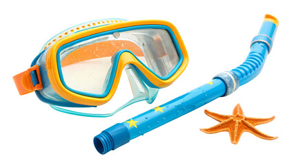 snorkeling equipment on the beach
