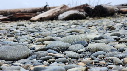 Beautiful Pebbles in Beach