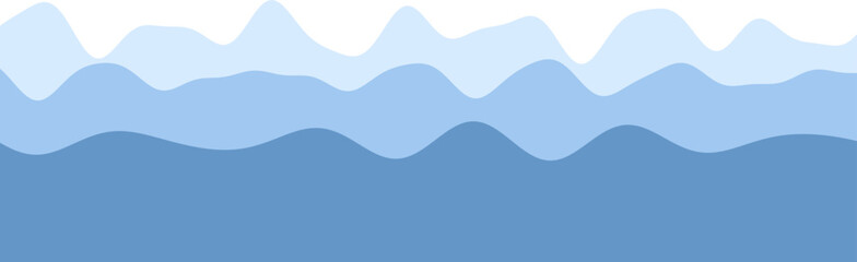 Abstract blue wave pattern with gradient shades.