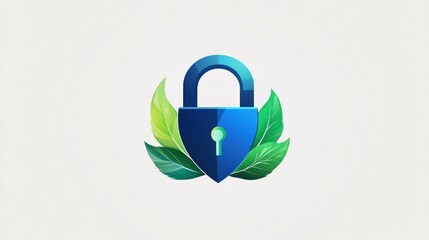 Secure nature, environmental protection, eco-lock, green safety, sustainable technology, website graphic