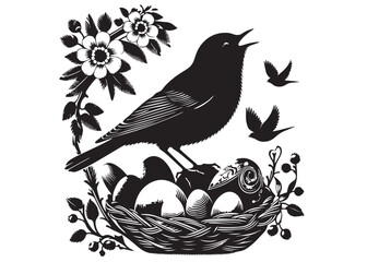 silhouette of a bird logo vector design, flying bird logo icon silhouette, feather with bird logo design black animal, silhouette of a black flying bird on white background