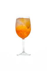 fresh orange drink with ice
