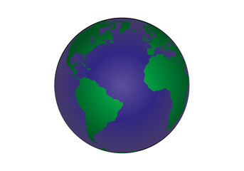 El planeta Tierra en azul océano y verde Tierra. Día internacional del medio ambiente © Montsilus