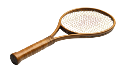 Tennis Racket Isolated on White Background, Perfect for Sports, Fitness, and Athletic Equipment