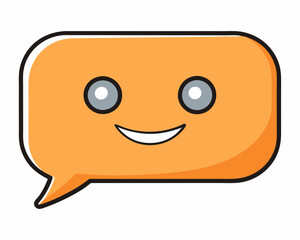 Chat bubble vector icon, speech message symbol for online communication and social networking