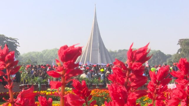 Tribute to the Martyrs of Bangladesh at Jatiyo Sriti Shoudho, Savar