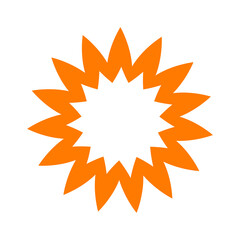 sun icon vector illustration on white background