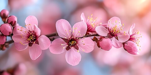 Obraz premium Blooming Pink Flowers.