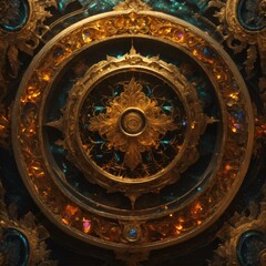 Obraz premium ceiling of the church of the holy sepulchre in jerusalem Al