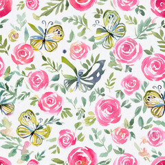 seamless pattern with roses