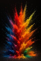 Vibrant Colorful Powder Explosion Mobile Wallpaper