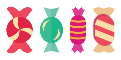 Candy icon vector set. Modern candy symbol website graphic design. Set of candy vector, icon isolated on white background. Sweets deferent candy sign and symbol. vector image.