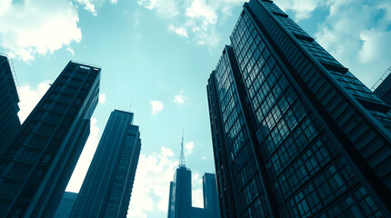 Fototapeta premium modern office buildings- building, skyscraper, architecture, city, office, 