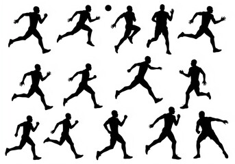 Dynamic Sports Silhouettes in Action