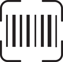 Bar Code scan icon. Barcode scanner icon isolated on transparent background, Code stripes sticker. Authentication and cyber security vector graphic. Verification icons for web and mobile app.
