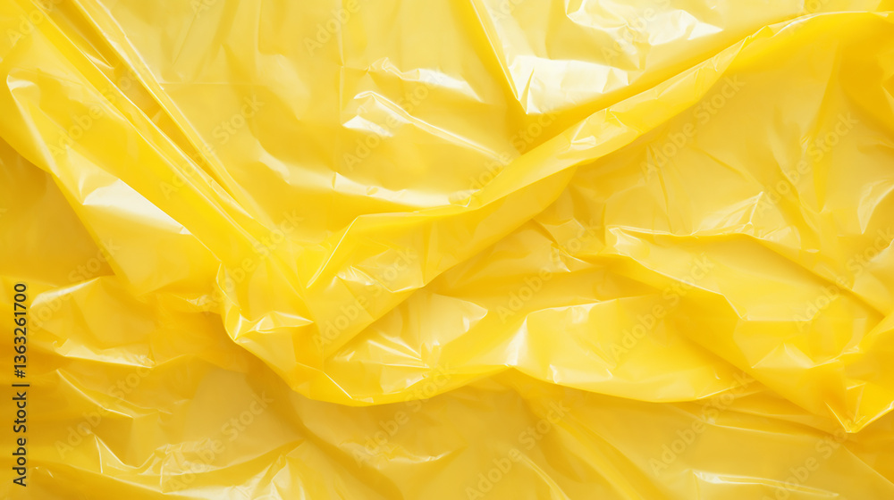 Poster abstract background with smooth, yellow fabric folds soft yellow fabric with gentle folds and waves.