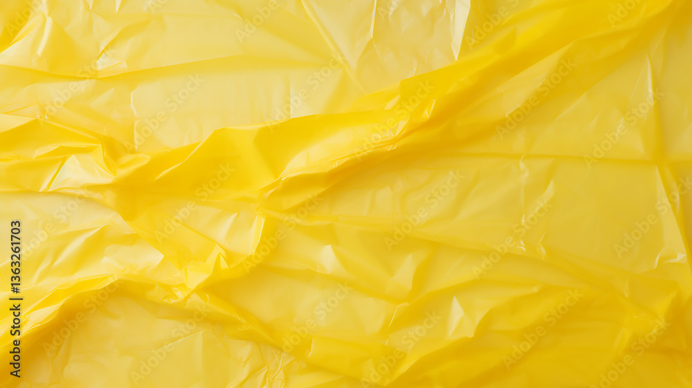 Poster abstract background with smooth, yellow fabric folds soft yellow fabric with gentle folds and waves.