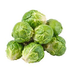 Fototapeta premium Fresh and vibrant Brussels sprouts with glossy texture showcasing their firm green heads Perfect for healthy eating and farm fresh concepts