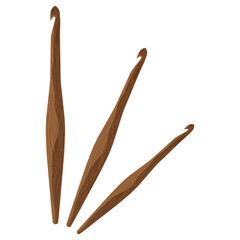 wooden crochet hook,  wooden hook for knitting.