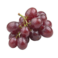 Fototapeta premium Juicy and luscious purple grapes glisten with elegance meticulously curated and set against a clean white backdrop