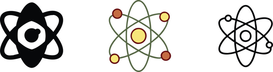 Atomic Models Nucleus, Electrons, Orbits, Science, Physics, Chemistry, Atom, Structure, Simplified, 