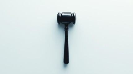 Gavel on white background, justice concept