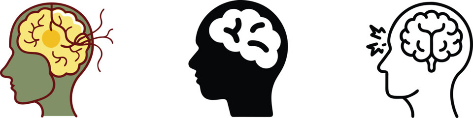 Brain Health Illustrations of Brain, Mind, and Neurological Issues