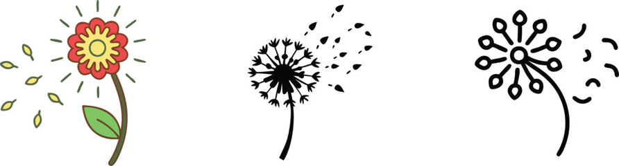 Dandelion Life Cycle Flower, Seeds, Bloom, Styles, Art