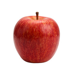 Fresh red apple glossy skin gleaming under light isolated on white A symbol of health and natural beauty perfect for concepts of freshness