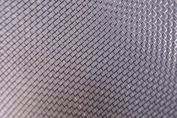 Metal mesh strainer close up view