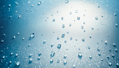 Fototapeta premium Close-Up of Glimmering Water Droplets on Surface