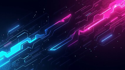 Obraz premium Abstract futuristic gaming background. Generative Ai.