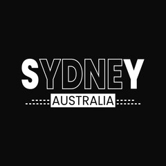 Sydney australia typography tshirt design