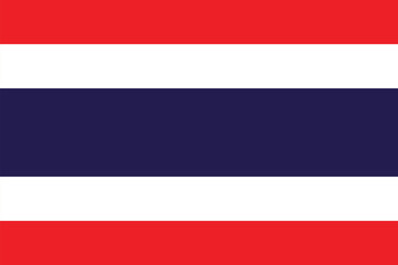 Thailand Flag Vector Clipart Illustration, High-Quality Digital Design of the Thai National Flag, Perfect for Graphic Projects, Logos, and Creative Works