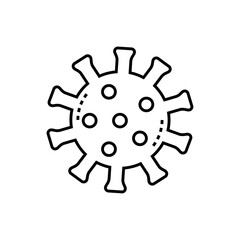 Virus Icon Line Style Vector