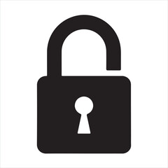 Lock Icon black silhouette
