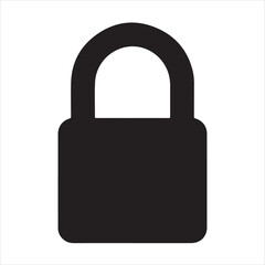Lock Icon black silhouette
