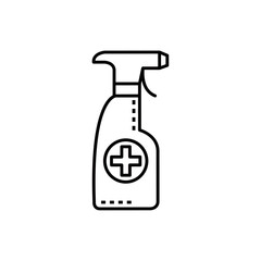 Cleaning Spray Bottle Icon line