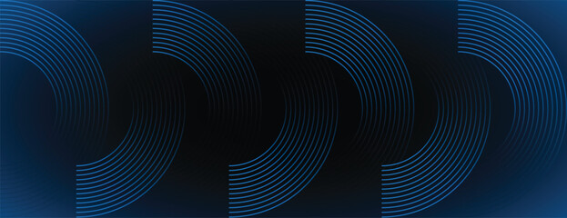 curved wavy lines tech Abstract colored rings for design. Abstract line wave poster background. Minimalist cover template geometric prism shapes