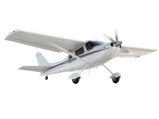 Isolated White Light Airplane