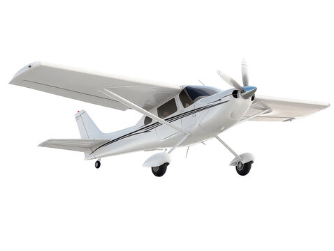 Isolated White Light Airplane