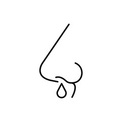 Nasal Congestion Icon Line Vector