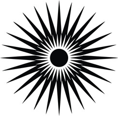 black and white sun