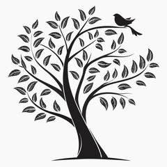 Obraz premium vector tree silhouette