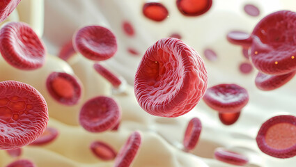 Fototapeta premium close up of blood cells